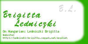 brigitta ledniczki business card